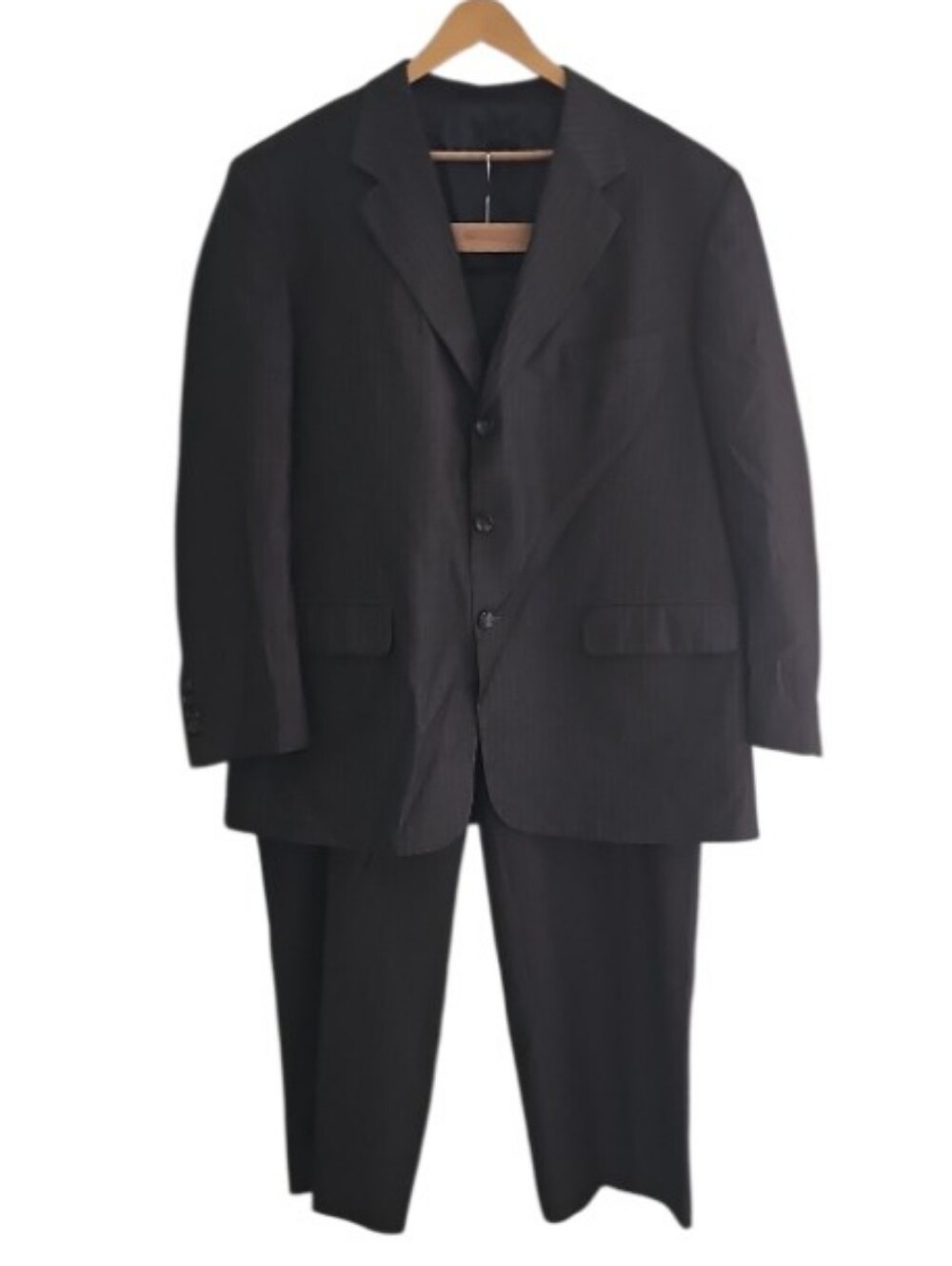Kilburne & Finch Charcoal Pinstripe Suit Men 46R 43W Executive Business Suit